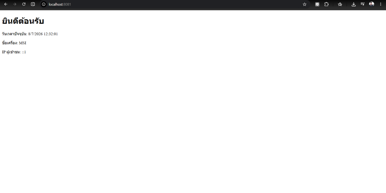 Screenshot localhost:8081